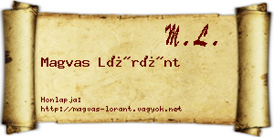 Magvas Lóránt névjegykártya